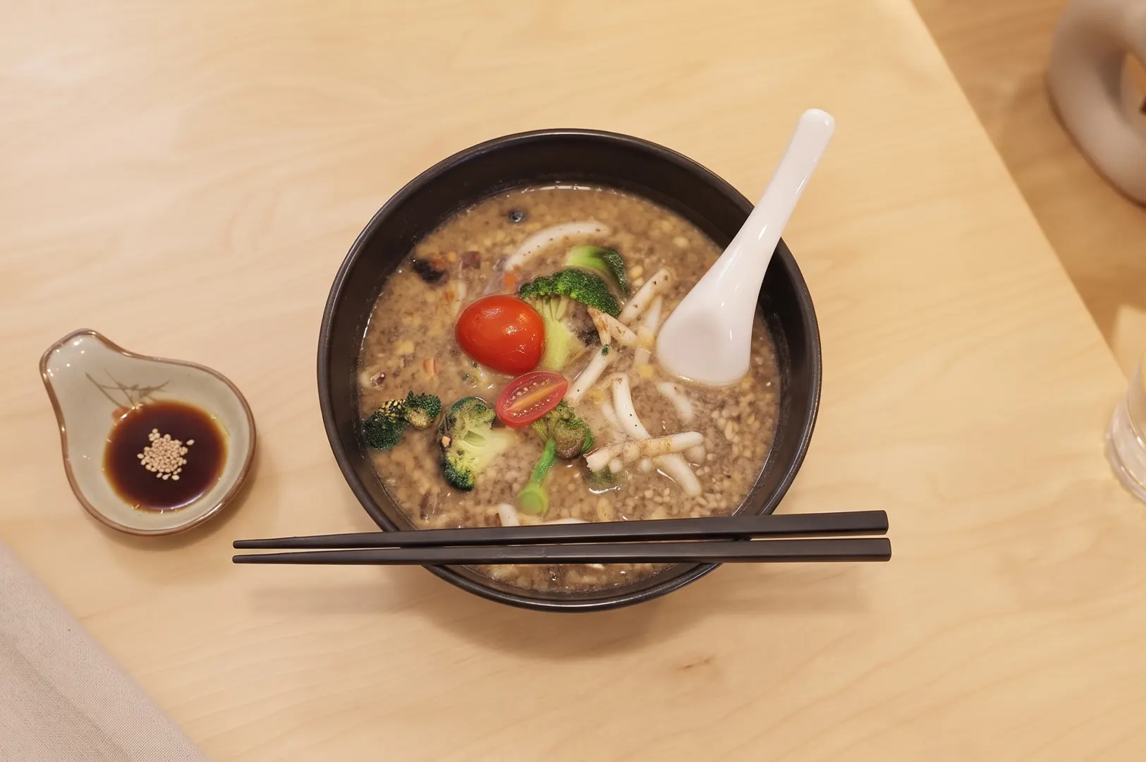 Tracy's Special Mushroom Udon in Thick Mushroom Soup.