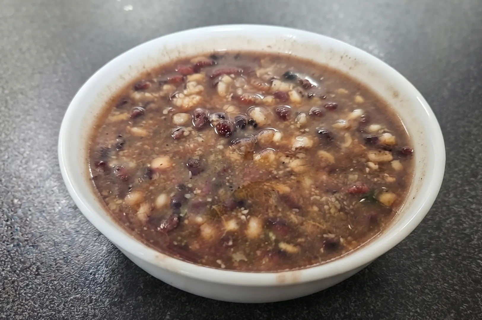 Bowl of Wild Rice Congee from Tracy Juice Culture.